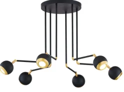 Lampa Sufitowa VILAR Czarny 6xGU10