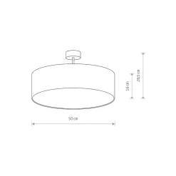 Lampa Sufitowa VIOLET Biały Abażur 3xE27 50cm