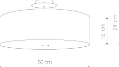 Lampa sufitowa VIVIANE plafon czarny