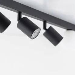 Lampa sufitowa VOX czarna klosz biały 8xG9