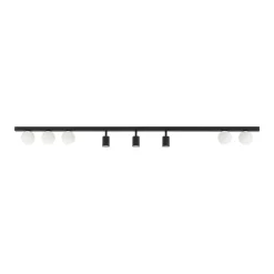 Lampa sufitowa VOX czarna klosz biały 8xG9