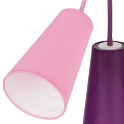 Lampa Sufitowa WIRE KIDS Biały Fioletowy Abażury 3xE27