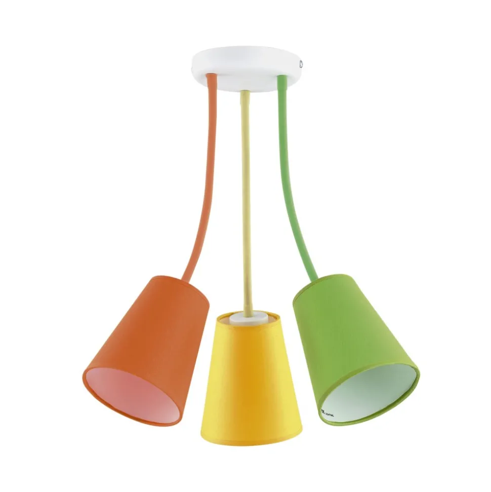 Lampa Sufitowa WIRE Wielokolorowy Abażury 3xE27