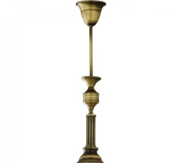 Lampa Sufitowa ZEUS Patyna Biały Szklany Klosz 1xE27 40 cm