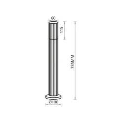 Lampa Słupek VERTICAL Biały Metalowy Klosz 1xGU10
