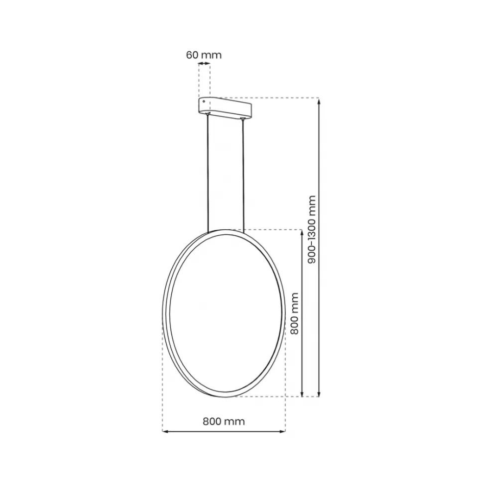 Lampa Wiszaca SATURNO Złoty 46W LED 80cm