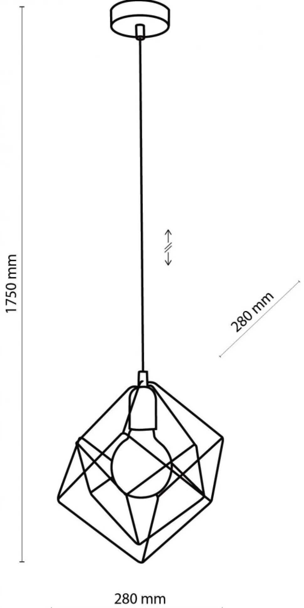 Lampa Wisząca ALAMBRE Czarny Złoty 1xE27