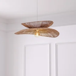 Lampa wisząca Alara beżowa z juty