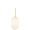 Lampa Wisząca ALIAS Złoty Szklany Klosz 1xE14 12cm