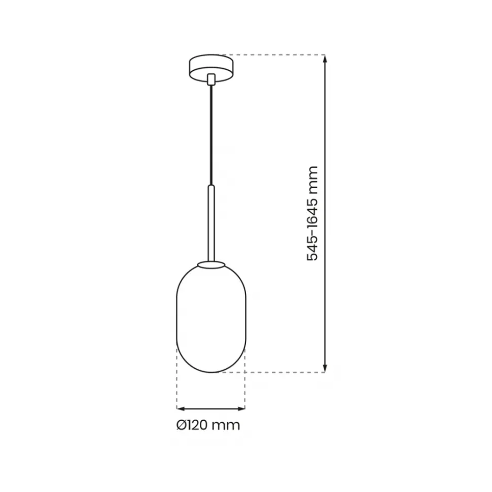 Lampa Wisząca ALIAS Złoty Szklany Klosz 1xE14 12cm