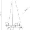 Lampa Wisząca ANABELLE Brązowy Szklane Klosze 6xG9