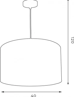 Lampa Wisząca ARDEN Czarny Złoty Abażur 1xE27 40cm