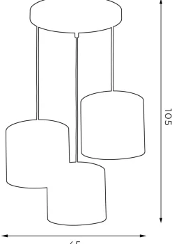 Lampa Wisząca ARDEN Zielony Złoty Abażur 3xE27 Plafon