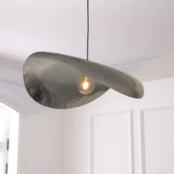 Lampa wisząca Arlo srebrna metalowa
