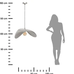 Lampa wisząca Arlo srebrna metalowa