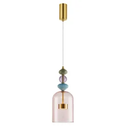 Lampa Wisząca ARTE 12W LED Mosiądz Szklany Klosz 16cm