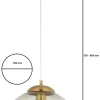 Lampa Wisząca ASTI Patyna Szary Szklany Klosz 1xE27 29 cm