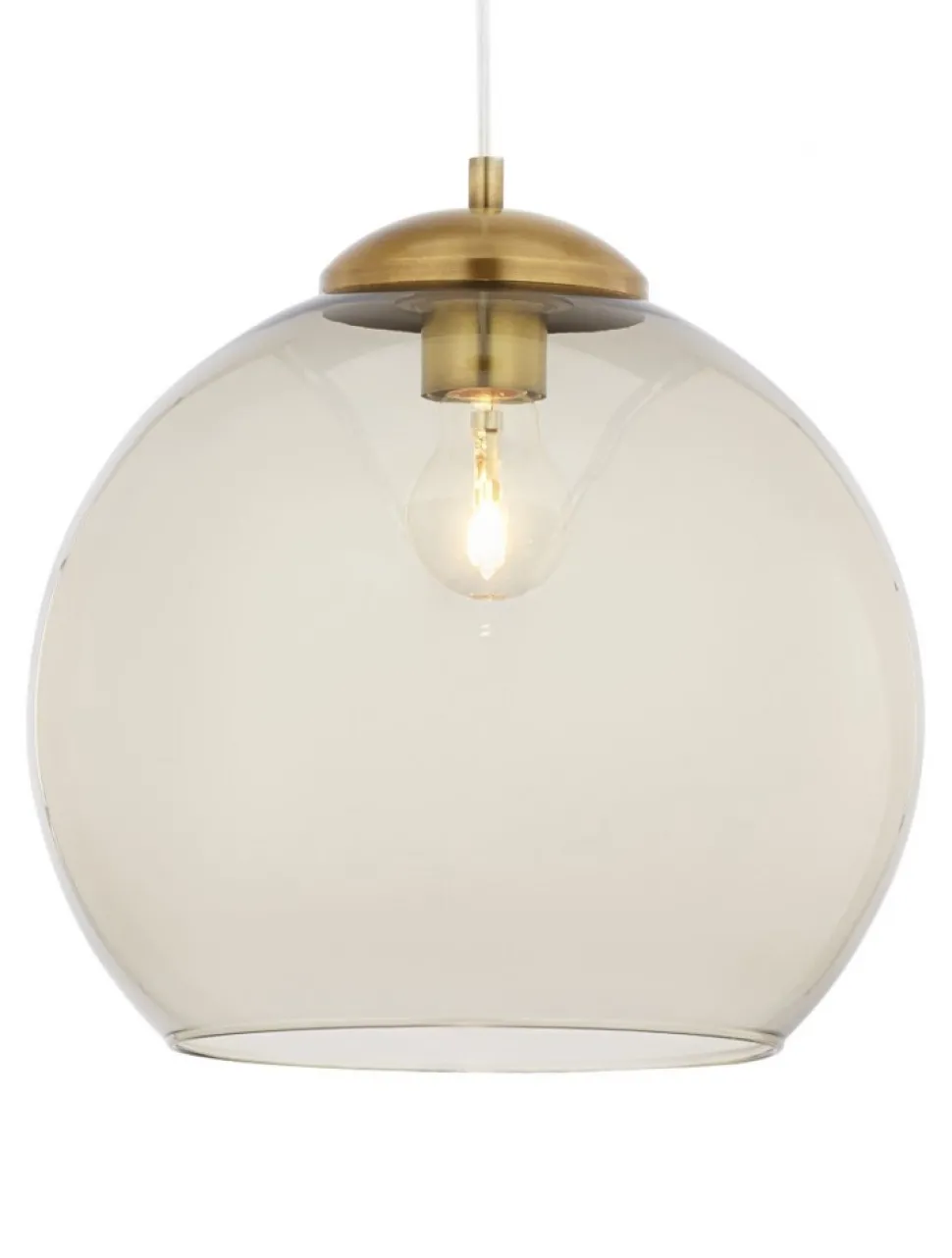 Lampa Wisząca ASTI Patyna Szary Szklany Klosz 1xE27 29 cm
