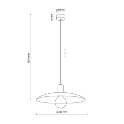Lampa wisząca ASTRA ceglasta 1xE27