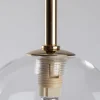 Lampa wisząca AURORA czarna klosz transparentny 26xG9