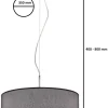 Lampa Wisząca AVEO Czarny Transparentny Abażur Szklany Klosz 1xE27 35 cm