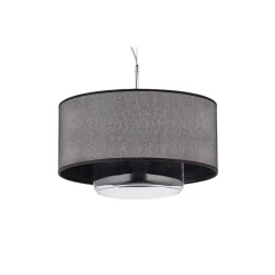 Lampa Wisząca AVEO Czarny Transparentny Abażur Szklany Klosz 1xE27 35 cm