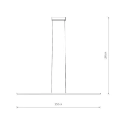 Lampa Wisząca BAR Czarny 24W LED 3000K 150cm
