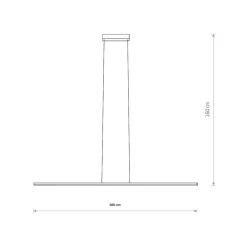 Lampa Wisząca BAR Czarny 27W LED 3000K 180cm