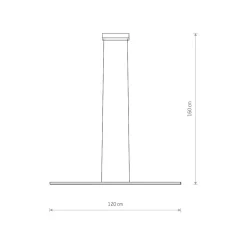 Lampa Wisząca BAR Czarny 21W LED 3000K 120cm