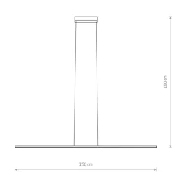 Lampa wisząca BAR LED M oliwka 32W 3000K