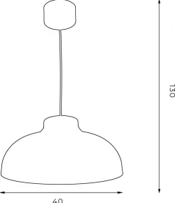 Lampa Wisząca BASCA Czarny Miedziany Metalowy Klosz 1xE27 40 cm