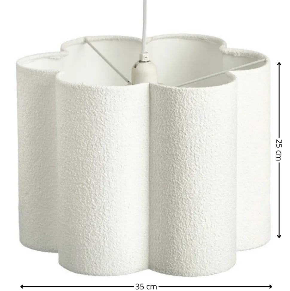 Lampa wisząca biała boucle 35x35x25 cm