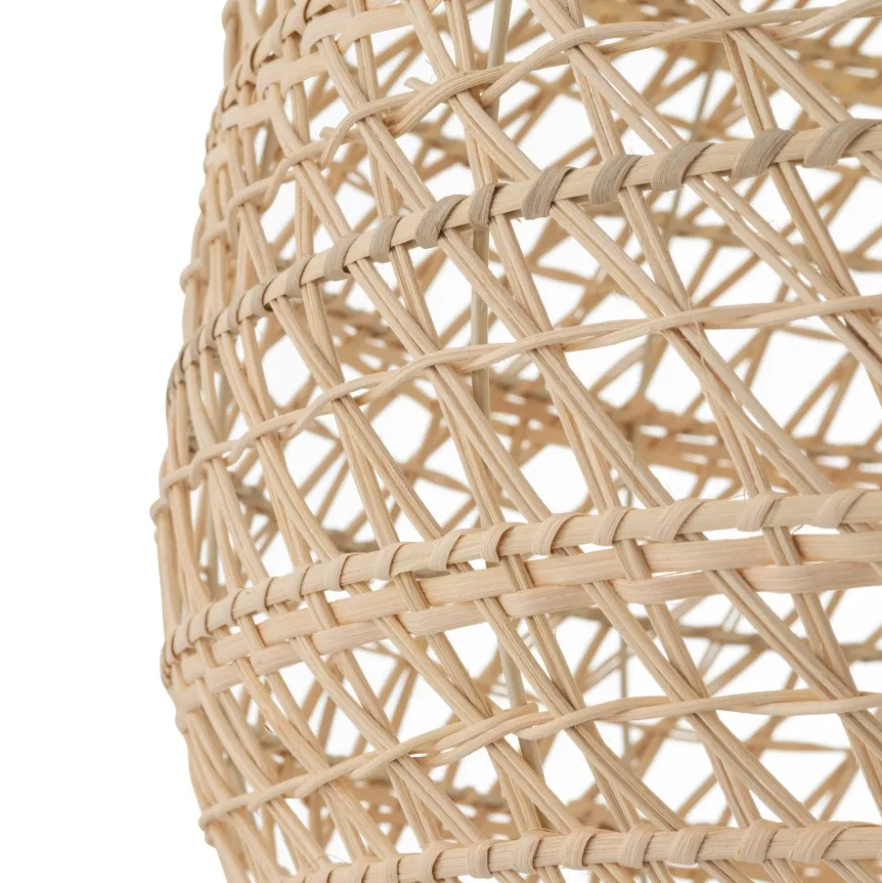 Lampa Wisząca BOHO Biały Brązowy Abażur 1xE27 60cm