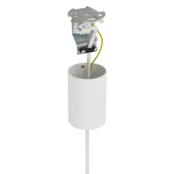 Lampa Wisząca BOHO Biały Brązowy Abażur 1xE27 60cm