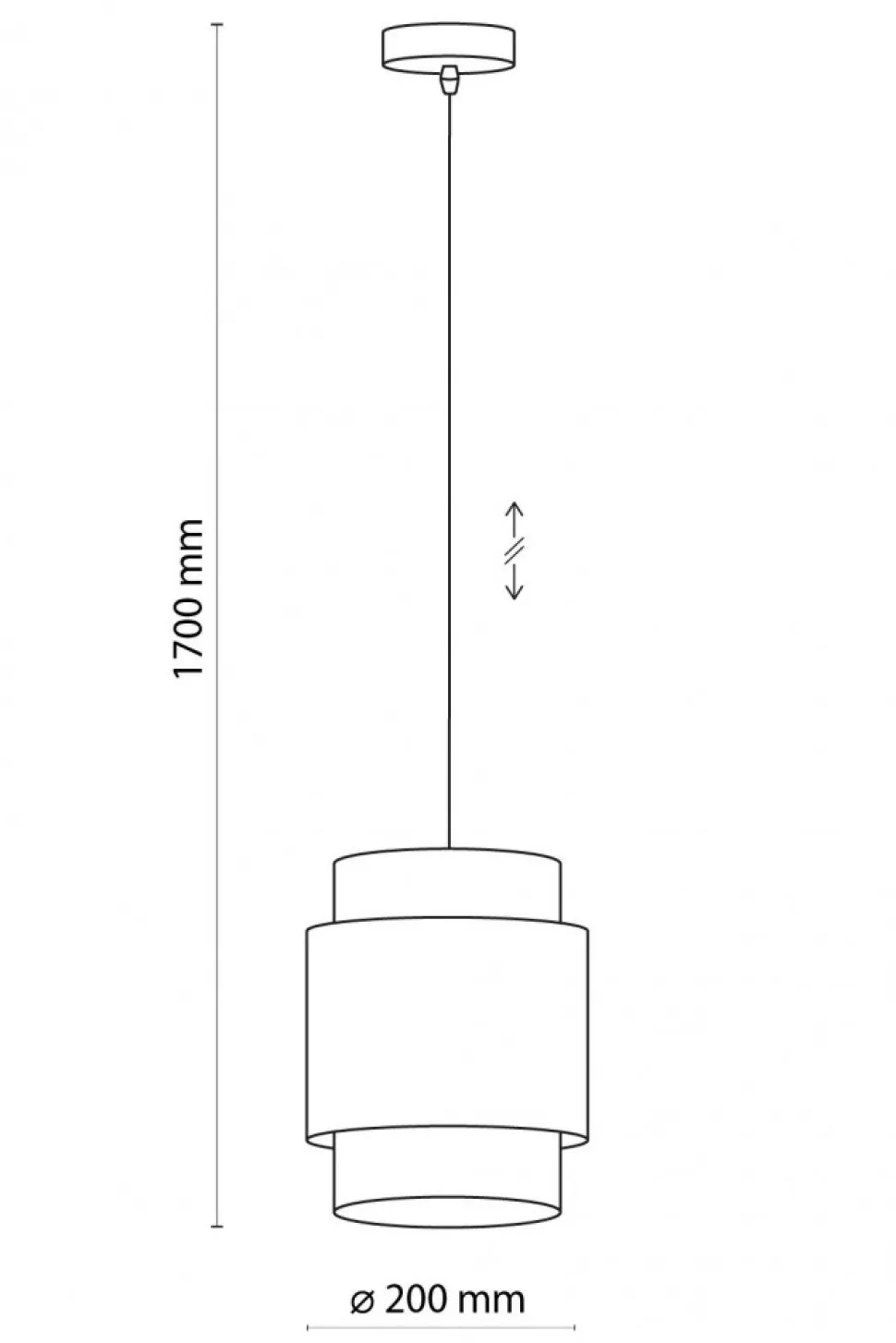 Lampa Wisząca BOHO Czarny Beżowy Abażur 1xE27 20cm