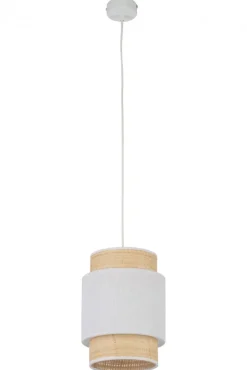 Lampa Wisząca BOHO NEW Biały Beżowy Abażur 1xE27 20cm