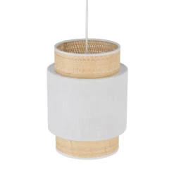 Lampa Wisząca BOHO NEW Biały Beżowy Abażur 1xE27 20cm