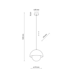 Lampa wisząca BONO M ochra 1xE27