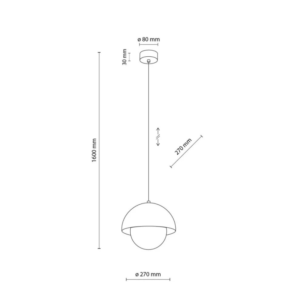 Lampa wisząca BONO M ochra 1xE27