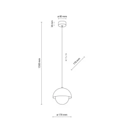 Lampa wisząca BONO ochra 1xG9