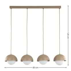 Lampa wisząca BONO sabia beżowa 4xG9