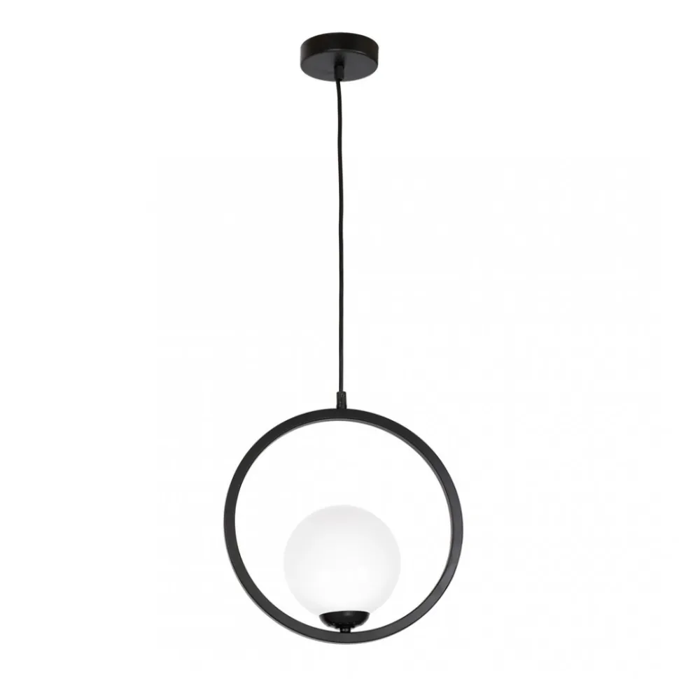 Lampa Wisząca BOSTON Czarny Szklany Klosz 1xE14 14cm