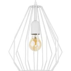 Lampa wisząca BRYLANT Biała Druciana
