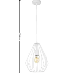 Lampa wisząca BRYLANT Biała Druciana