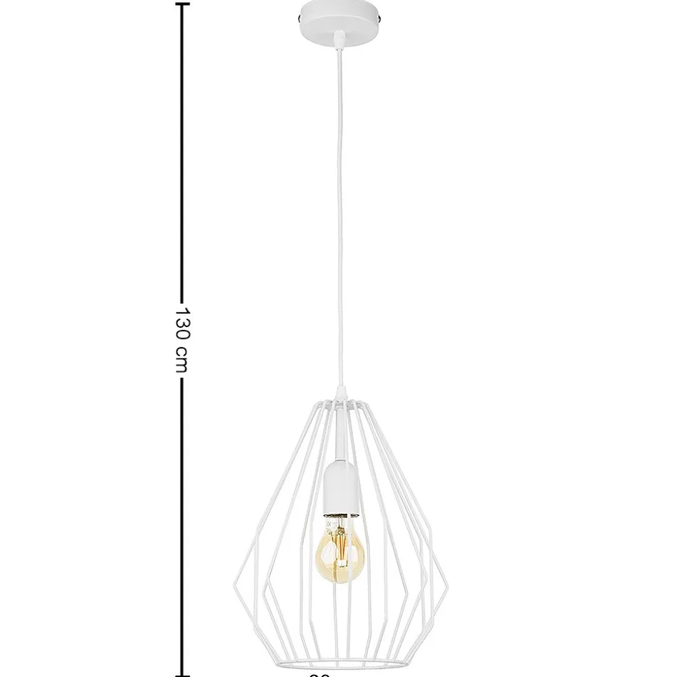 Lampa wisząca BRYLANT Biała Druciana