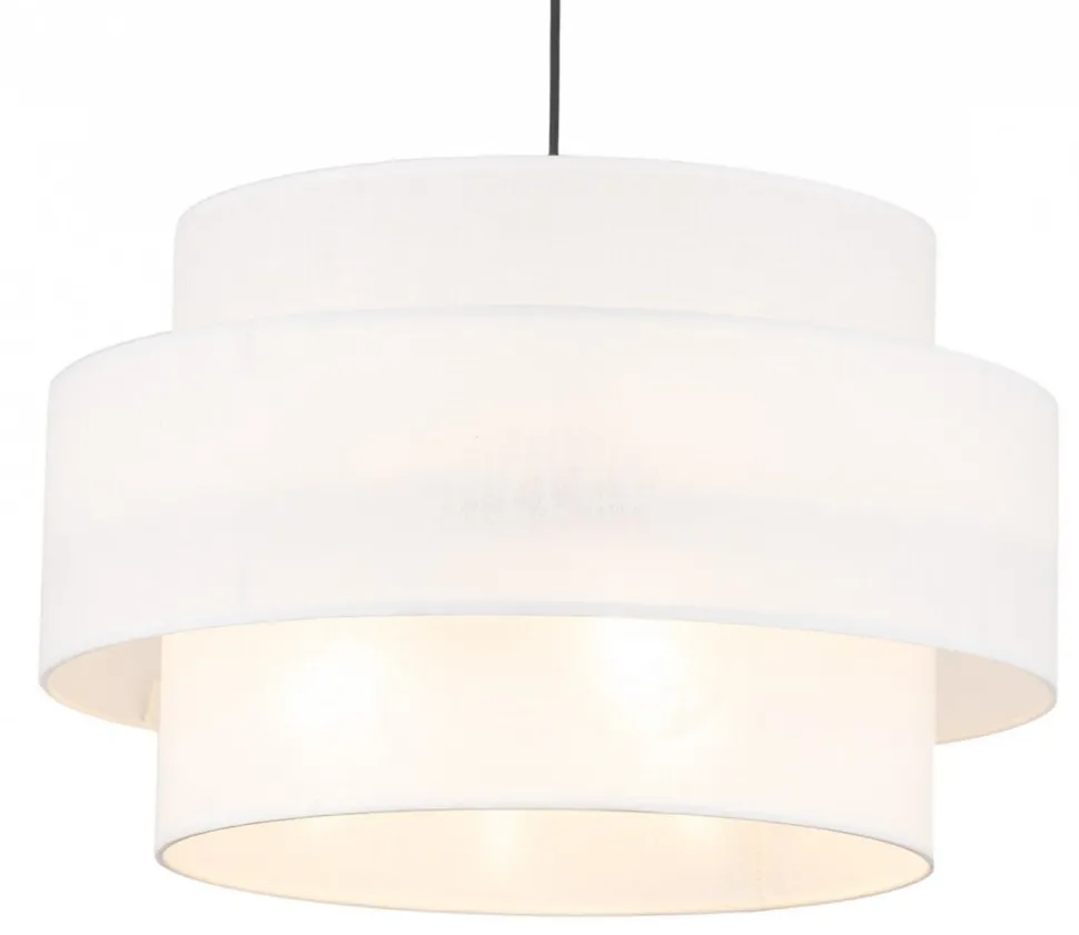 Lampa Wisząca CALISTO Biały Abażur 3xE27 50cm