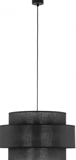 Lampa Wisząca CALISTO Czarny Abażur 3xE27 50cm