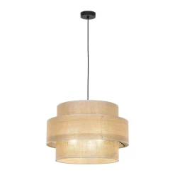 Lampa Wisząca CALISTO Juta Abażur 3xE27 50 cm