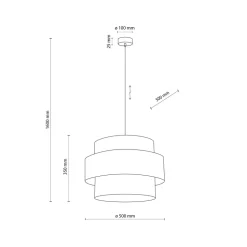 Lampa Wisząca CALISTO Juta Abażur 1xE27 50 cm