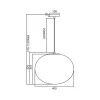 Lampa Wisząca CAMPANIA Złoty Transparentny Szklany Klosz 1xE27 40cm